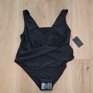 Elegant Black One-Piece Swimsuit